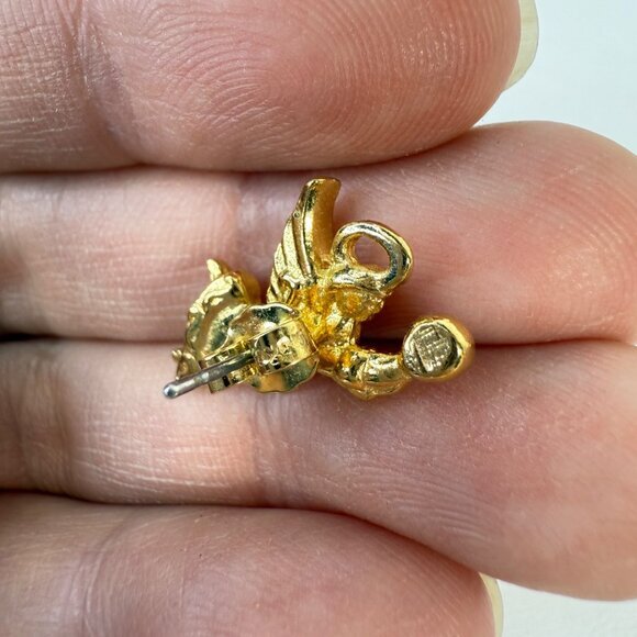 Angel Religious Pin Brooch Earrings Lot Gold-Tone Avon JJ Jonette - Picture 9 of 10